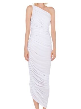 NWT Norma Kamali Diana White One Shoulder Size XL